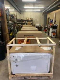 New Generac inventory staged for upcoming installations